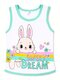 Майка Девочкам Bonito Белый; Мятный Зайка (фото 1)