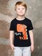 Футболка Мальчикам Baby style Чернильный Динозавр (фото 1)