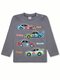 Лонгслив Мальчикам Bonito Серый тёмный Машины (фото 1)