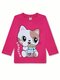 Лонгслив Девочкам Bonito Малиновый Кошка (фото 1)