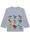 Лонгслив Мальчикам Bonito Серый меланж Динозаврики (фото 1)