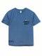 Футболка Мальчикам Takro Серо-синий Надписи (фото 1)