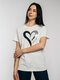 Футболка Женщинам Let`s go Молочный Сердце (фото 1)