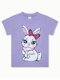 Футболка Девочкам Bonito Сиреневый Зайка (фото 1)