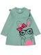 Платье Девочкам Bonito Серо-зелёный Зайка (фото 1)
