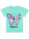 Футболка Девочкам Bonito Мятный Бабочки (фото 1)