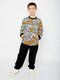 Костюм Мальчикам Ивашка Белый; Чёрный Абстракция (фото 1)