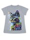 Футболка Девочкам Bonito Серый меланж Кошка (фото 1)