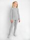 Комплект термобелья Девочкам Kip Серый меланж Без рисунка (фото 1)