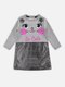 Платье Девочкам Bonito Серый меланж Мордочка (фото 1)