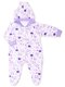Комбинезон Новорождённым Россия Белый; Сиреневый Кошки (фото 1)