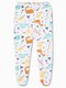 Ползунки Новорождённым Россия Белый Динозаврики (фото 1)
